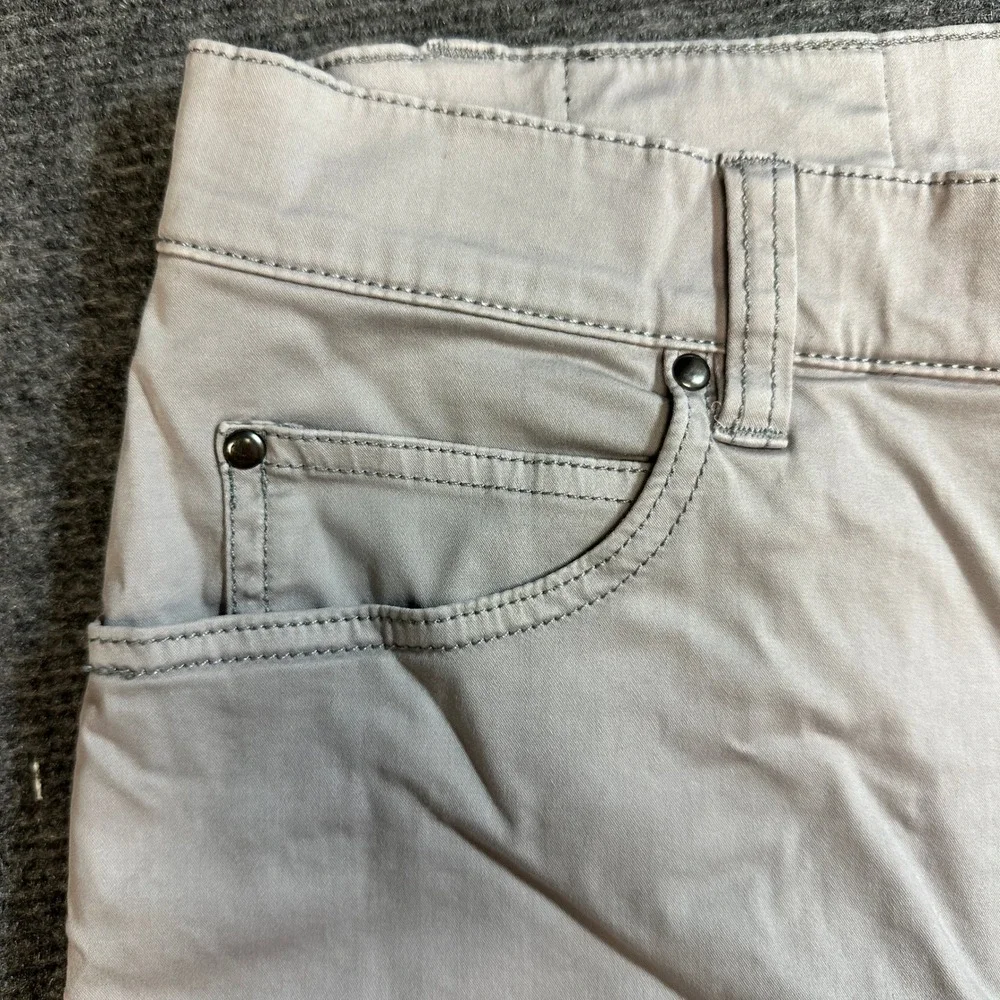 Nantucket Whaler Mens Chino Pants 34x30 Light Gray Stretch Cotton 5-Pocket Slim
